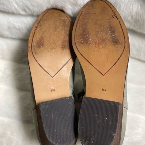 Halogen leather gray ankle boots with side zipper antique tone studs siz… - Picture 8 of 12